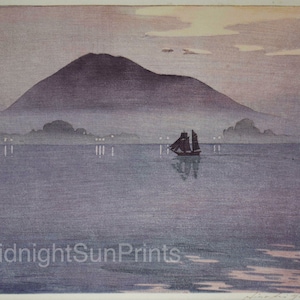Japanese Fine Art Giclee Print-Hiroshi Yoshida Shin-hanga Woodblock-Evening after Rain (Ugo no yûbe)