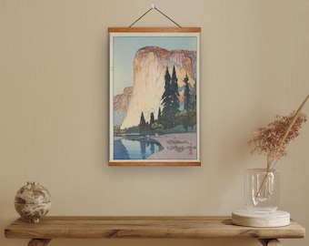 Hiroshi Yoshida El Capitan Yosemite Shin Hanga Woodblock Print