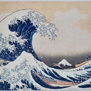 Japanese Fine Art Giclee Print-Katsushika Hokusai Ukiyo-e Woodblock-The Great Wave Off Kanagawa