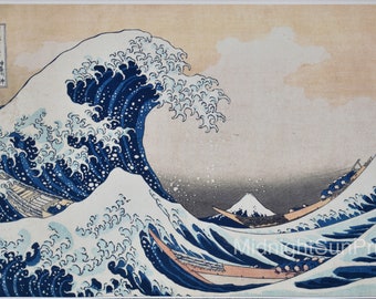 骨董 版画 北斎 浮世絵 アンティーク 江戸時代 古版画 関ヶ原不破の関 木曽六十九驛 三代豊国 絵画