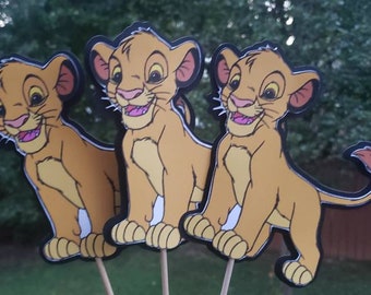 3 Lion King, party decoration, centerpiece