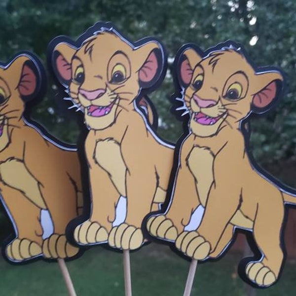 3 Lion King, party decoration, centerpiece