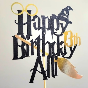 Wizard, magical, wizard party decoration, magician personalized cake topper
