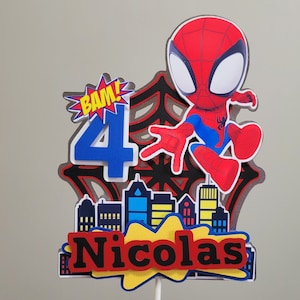 Spidey personalized 3D Cake Topper, party decoration, centerpiece