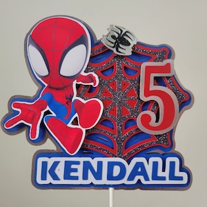 Spidey personalized 3D Cake Topper, party decoration, centerpiece