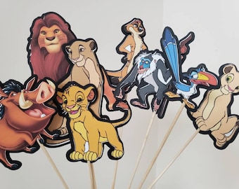 8 Lion King characters, party decoration, centerpiece