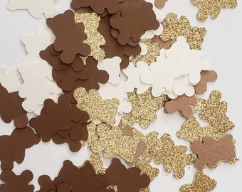 100 Teddy Bear Glitter gold confetti Baby Shower party decoration