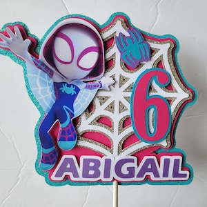 Spider Gwen superhero personalized Cake Topper, party decoration, centerpiece