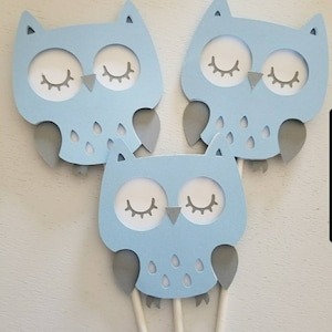 Large Baby owls, baby shower centerpiece, decoration, diaper cake toppers, woodland