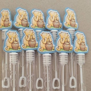 10 classic Winnie the pooh bubble wands, party favors, baby shower, birthday party