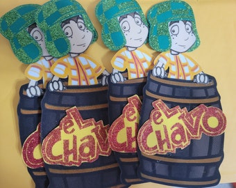 4 foam figures, Chavo character, great for centerpieces, party decoration