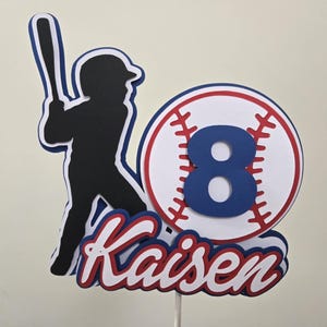 Baseball Personalized Cake Topper, Party Decoration, Sports Centerpiece