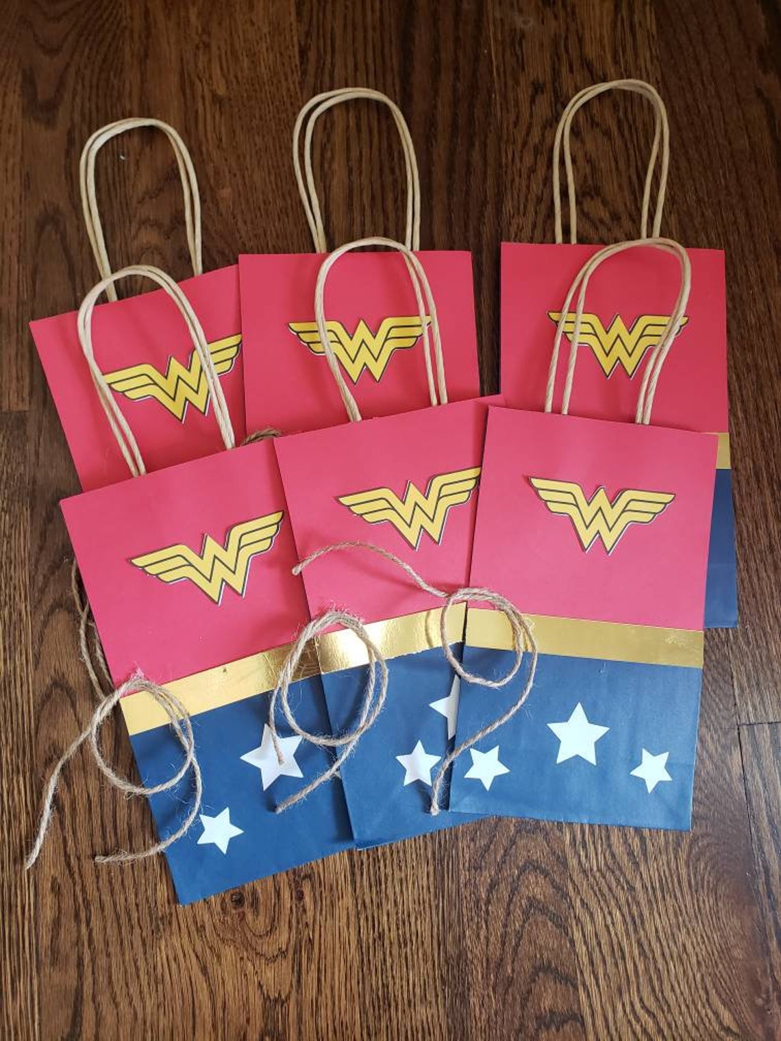 ONE Wonder Woman Superhero Birthday Party Favor Bag - Etsy