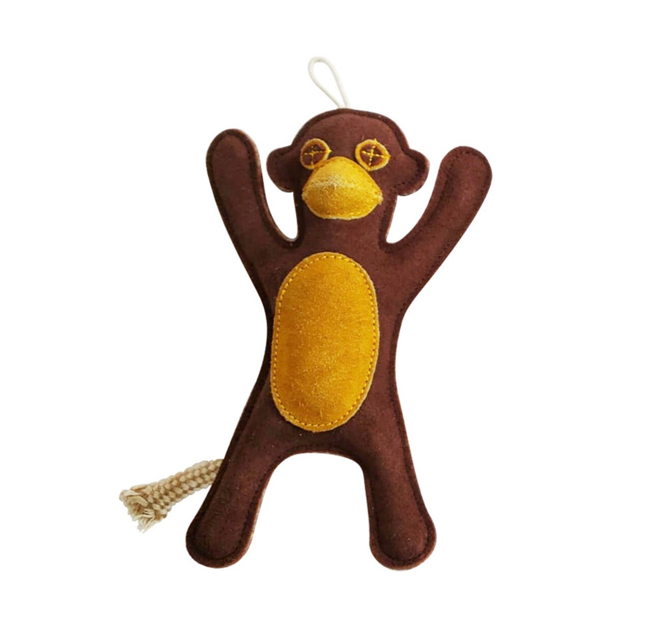 EcoFriendly Monkey Natural Leather Dog Toy Chew Etsy