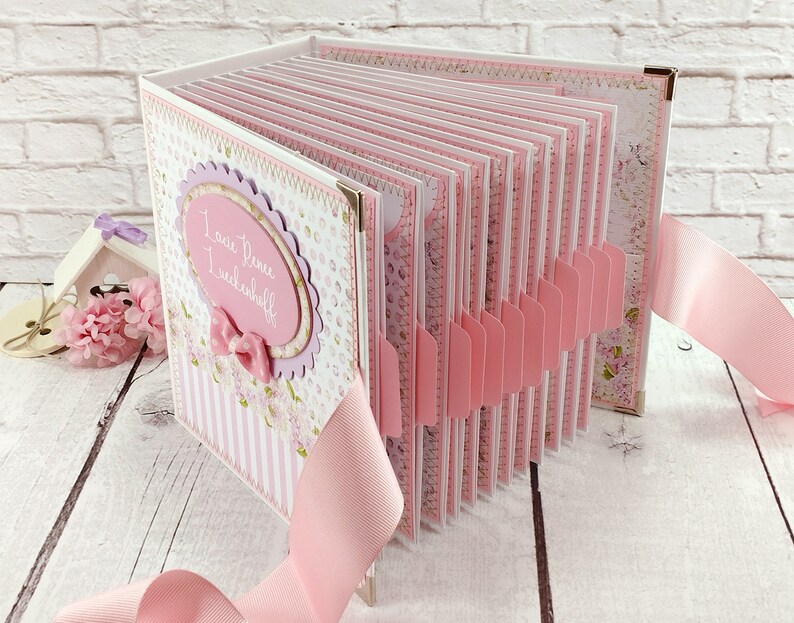 Premade Baby Girl First Year Scrapbook Album First Baby Book Etsy