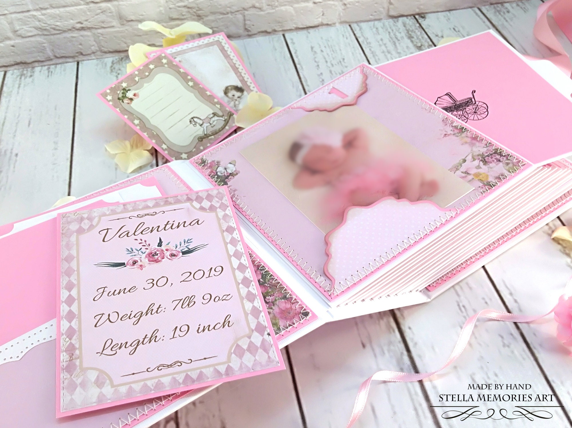 Custom First Year Baby Album Personalized Baby First Book Etsy
