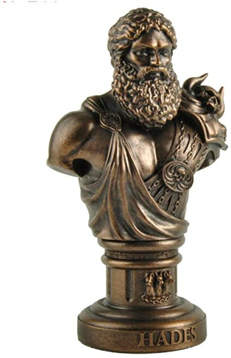 Hades Greek God of the Underworld Bust Statue Figurine Etsy