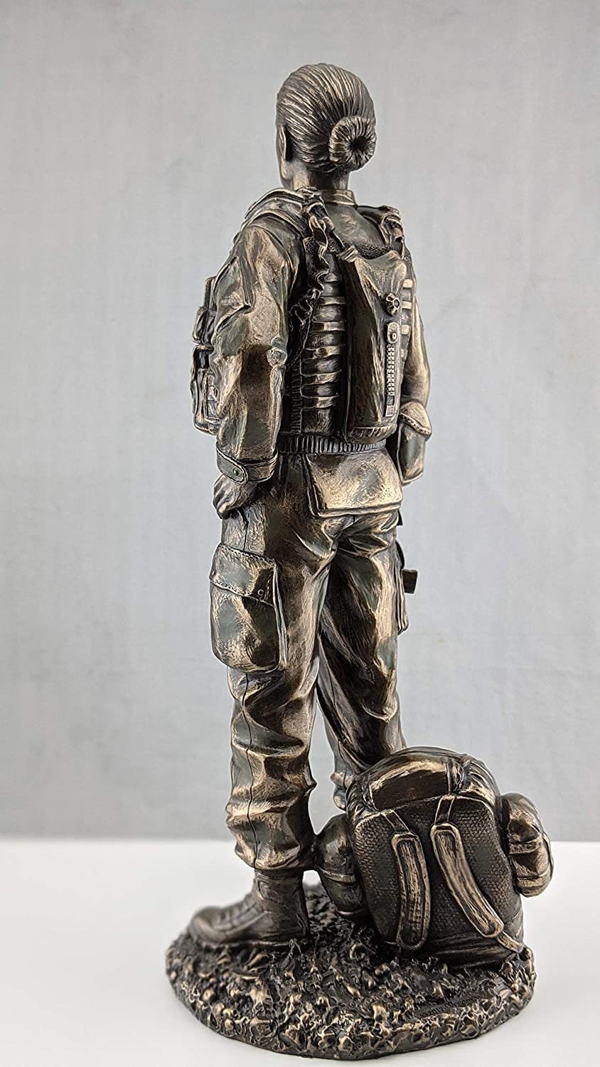 U.S. Female Soldier Statue Military Gifts Sculpture Cold Cast Etsy
