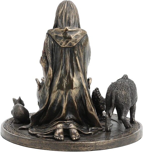 Veronese Ceridwen Celtic Goddess of Knowledge with Cauldron Statue