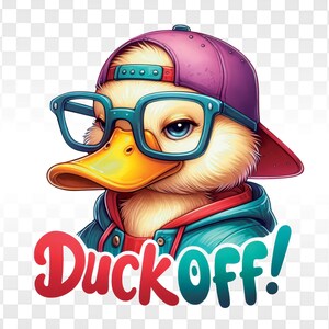 Funny ‘Duck Off’ PNG, Sarcastic Quote Png, Funny Shirt Png, Sassy Funny Sarcastic Sublimation Design for Mugs & Tshirts PNG Digital Download