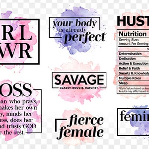 Frauen Empowerment Sublimation Bundle png, Motivations png, Girl Power png, Boss Lady png, Hustle png, savage png, female sublimation bundle