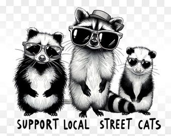 Trendy Funny Graphic Png for Shirt Designs | DTF Sublimation | Sarcastic Quotes | Support Local Street Cats PNG | Funny Quote PNG