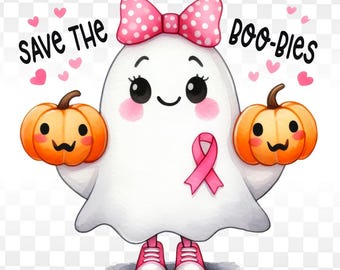 Breast Cancer Awareness Sublimation Design, Save the Boobies PNG, Pink Halloween Sublimation Design Png, Breast Cancer PNG, Pink Ribbon PNG