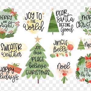 Christmas Sublimation Bundle PNG Dateien für Shirts, Tassen, Becher und mehr