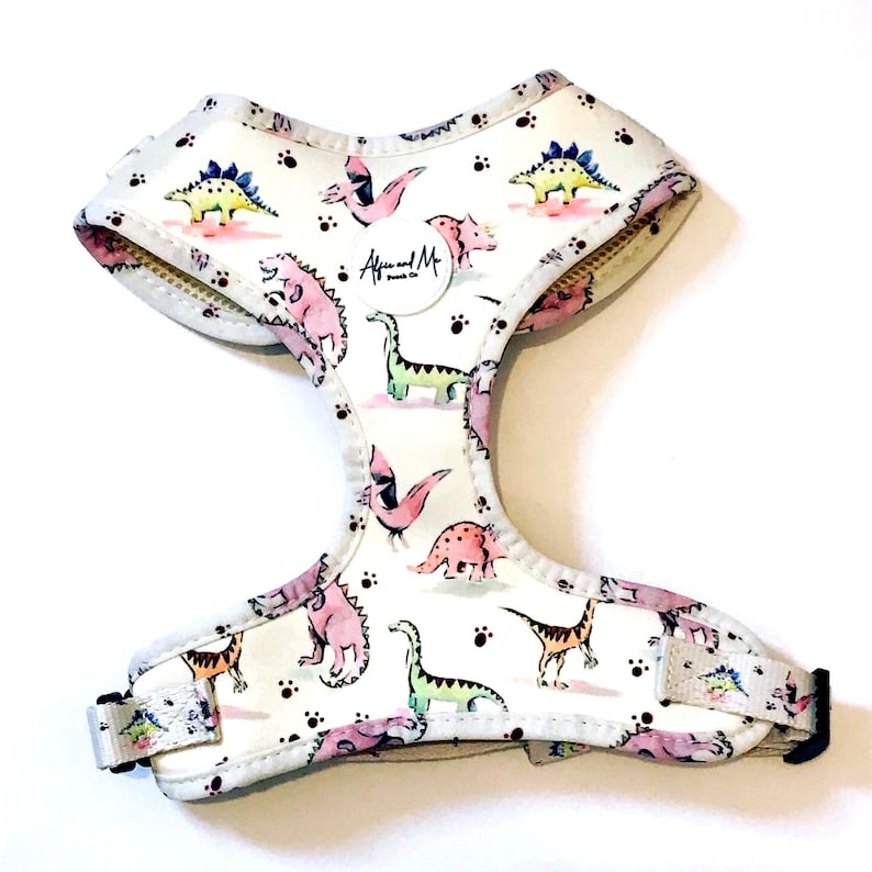Adjustable Dog Harness Dinosaur Padded Harness Dog Vest Etsy
