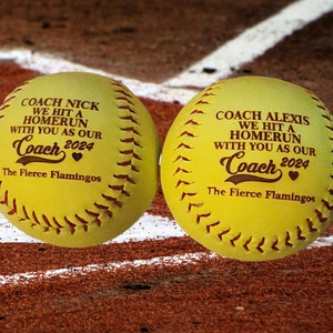 Personalized Gift for Softball Coaches | Custom Coach | Unique Softball Present for Him & Her