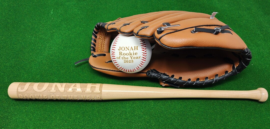 Personalized Rookie of the Year Baseball or Mini Bat Gift, Custom ...