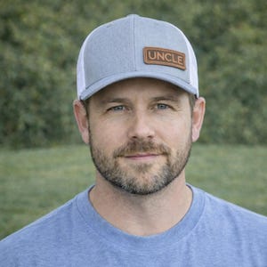 Personalized Uncle Snapback Hat, Custom Leather Patch, Father's Day Birthday Gift