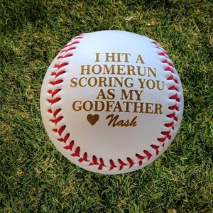Personalized Baseball Gift for Godfather | Engraved Keepsake