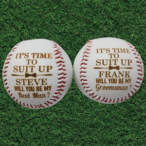 Ring Bearer Gift - Personalized Baseball Groomsmen Proposal, Custom Engraved Best Man Wedding Security Gift for Him