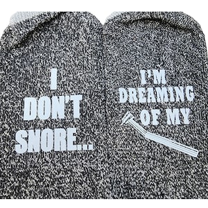 Funny Valentines Custom Gift Socks for Dentist Gift I Don&#39;t Snore Dental Drill Men&#39;s gag gift socks gift for Dentist Hygienist Boss Gift Men