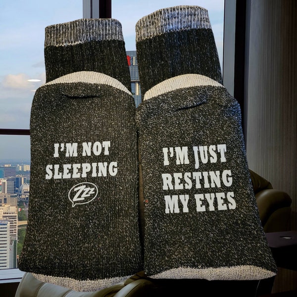 Funny Gift Socks I'm Just Resting My Eyes I'm Not Sleeping Stocking Stuffer Gift
