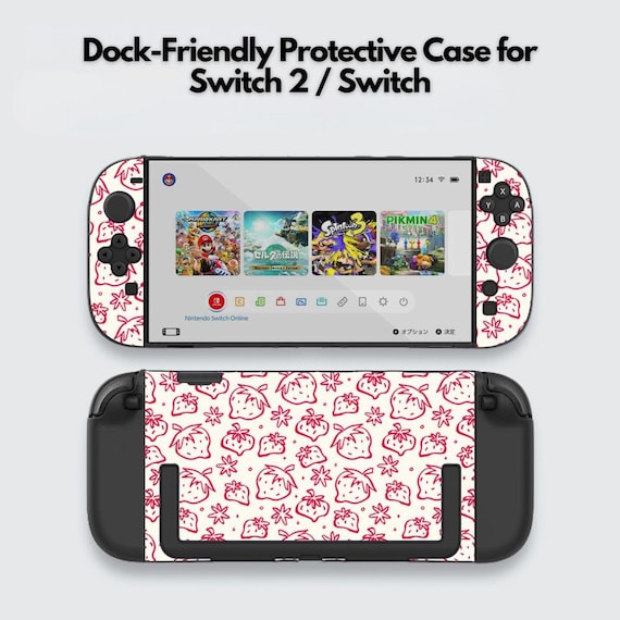 Fruit Strawberry Switch Case for Nintendo Switch 2, Switch OLED