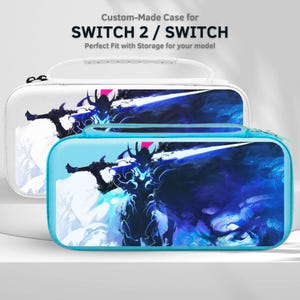 Anime Theme Fanart Switch Case for Nintendo Switch 2/Switch OLED, Carrying Travel Case with Handle, 10 Game Cartridge Slot