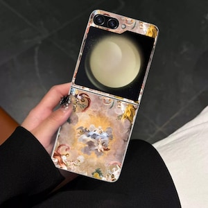Barock-Fresken-Kunst-Handyhülle für Samsung Galaxy Z Flip, Motorola Razr mit Displayschutzfolie