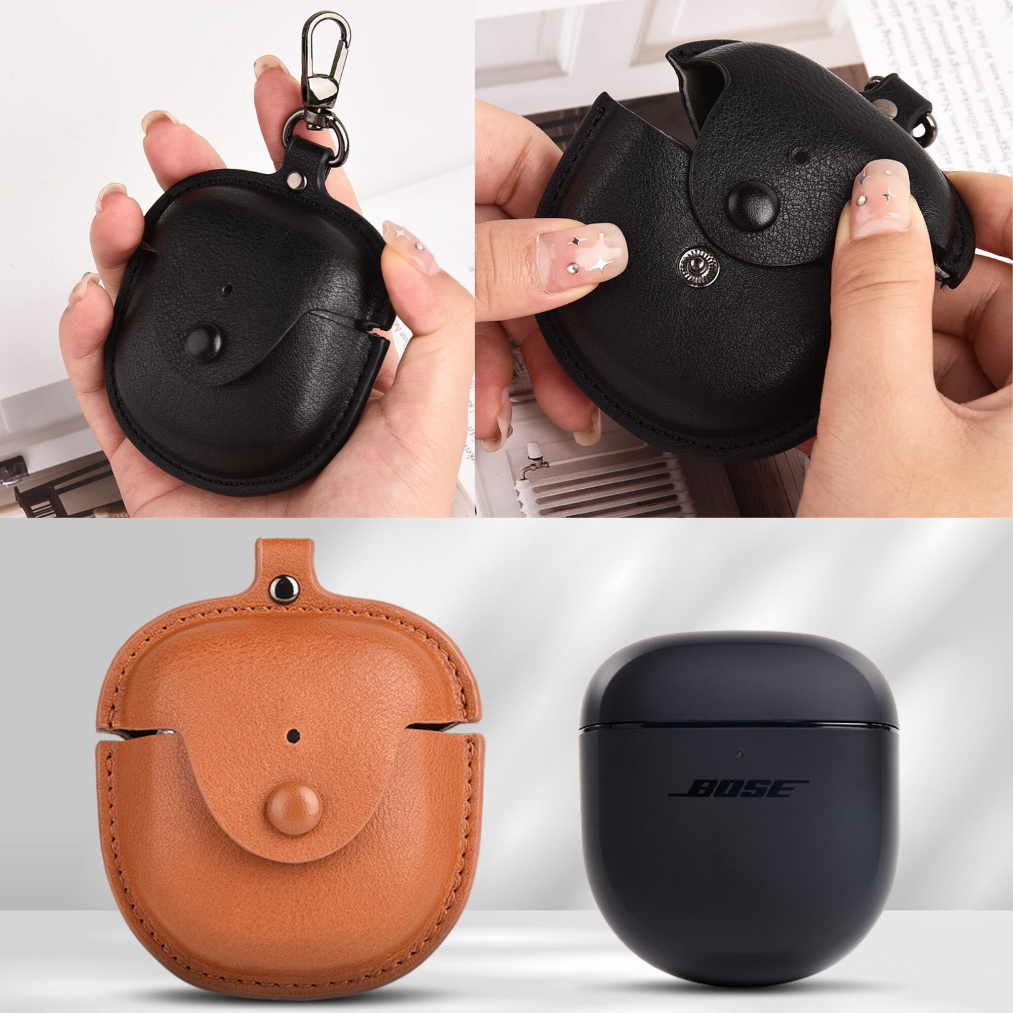 Personalized Leather Case for Bose Quietcomfort 2 Earbuds II Personalized Leather Case for Bose Quietcomfort 2 Earbuds II
