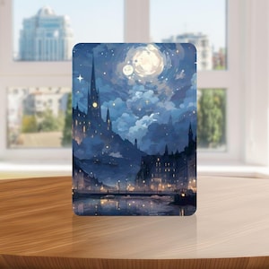 Fantastical City Kindle Case with Hand Strap for Kindle 6 6.8 7 inch, Paperwhite 12 11, Kindle Colorsoft/Scribe/Oasis, Kindle 11 10 Gen