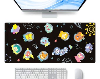 Funny Monster Fanart Desk Mat, Large Mouse Pad, Gaming Mousepad Deskpad, Full Size Mice Pad, Desk Matt for Keyboard, Laptop, MacBook