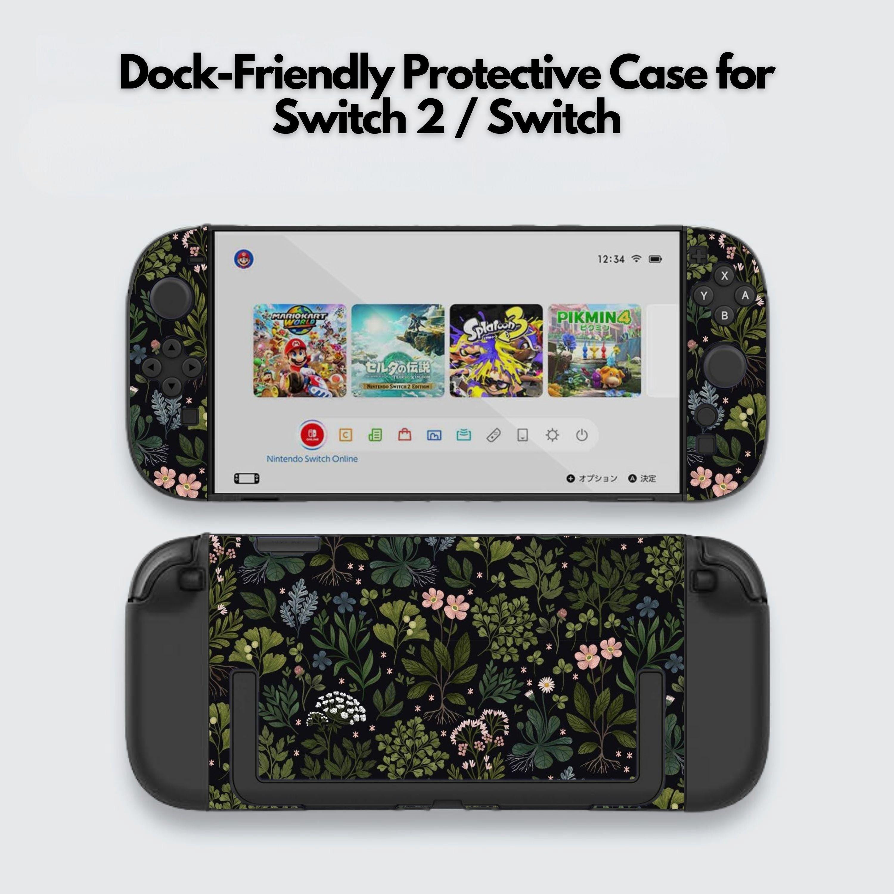 Cute Botanical Art Switch Case for Nintendo Switch 2 7.9