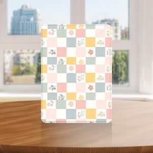 Floral Patchwork Kindle Case with Hand Strap for Kindle 6 6.8 7 inch, Paperwhite 12 11, Kindle Colorsoft/Scribe/Oasis, Kindle 11 10 Gen