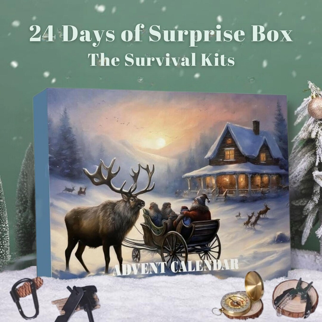 Advent Calendar Survival Kits 2024, Christmas Countdown Calendar