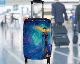 Lighthouse Luggage Cover, Travel Suitcase Cover Protector Skins, Custom Photo Print Available Fits for 18-32 Inch Trip Luggage