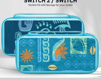 Anime Pattern Fanart Switch Case for Nintendo Switch 2/Switch OLED, Carrying Travel Case with Handle, 10 Game Cartridge Slot