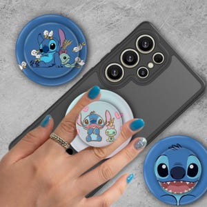 Anime Cartoon Magnetic Phone Grip with Metal Ring, MagSafe Compatible for iPhone, Phone, iPad, Tablet, Kindle, eReader