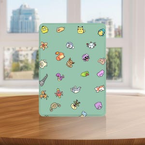 PKM Fanart Kindle Case with Hand Strap for Kindle 6 6.8 7 inch, Paperwhite 12 11, Kindle Colorsoft/Scribe/Oasis, Kindle 11 10 Gen