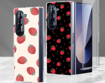 Cute Strawberry Galaxy Fold Case for Samsung Galaxy Z Fold 8 7 6 5